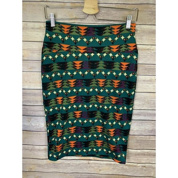 Lularoe Small Cassie Pencil Skirt Stretchy Green - Picture 1 of 10